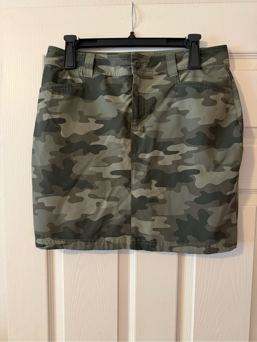 Camo Mini Skirt - Green & Olive Print